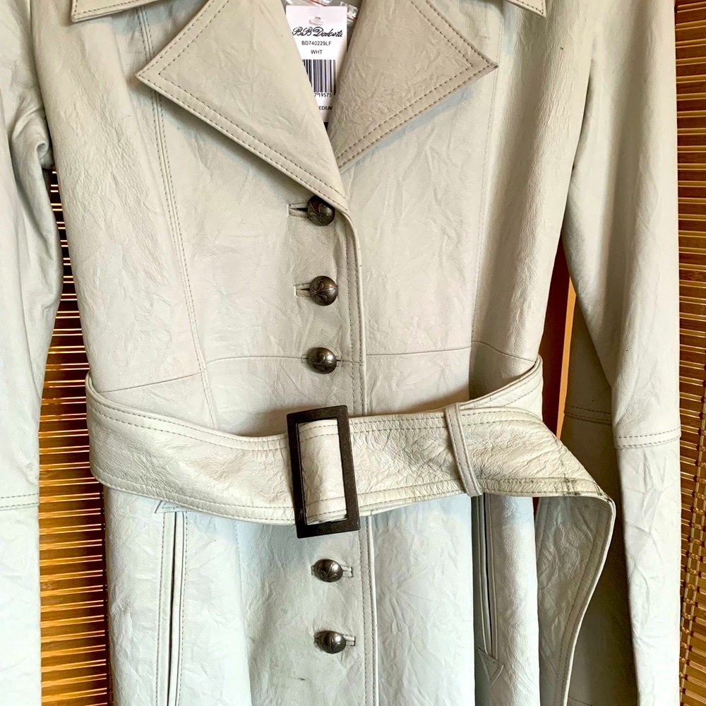 NWT Leather trench coat